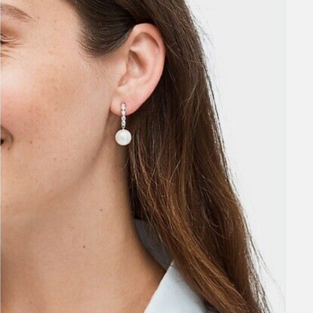 Kate Spade Pearl Drop Huggie Earrings NWT‎